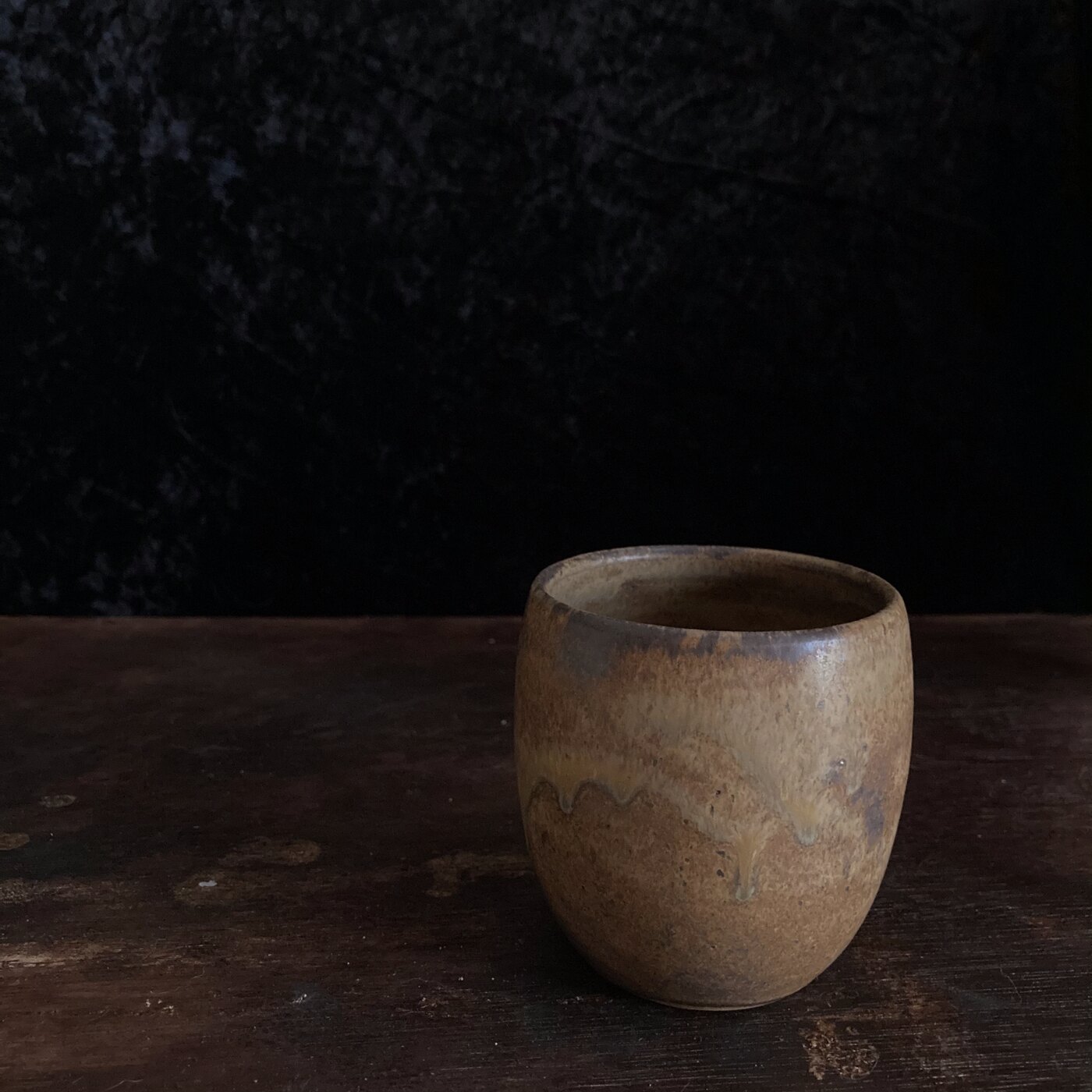 JUAN handleless cup in Rust glaze, handmade Philippine stoneware