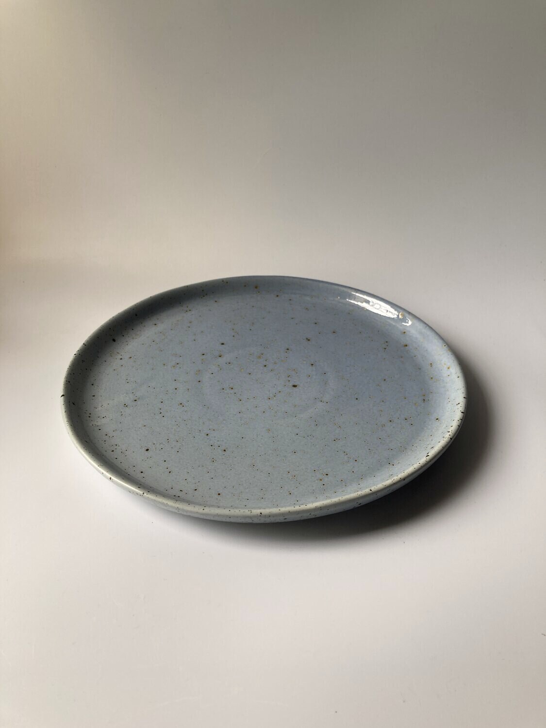 Plate, pale, handmade Philippine stoneware by AWIS